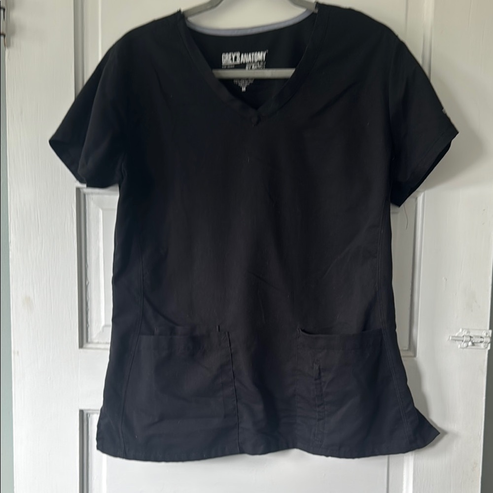 Grey's Anatomy Black Scrub Top